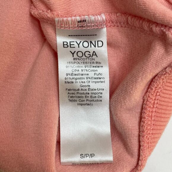 Beyond Yoga Tropez Pullover Peach Blush Crop Sweatshirt Size Small - Picture 8 of 11